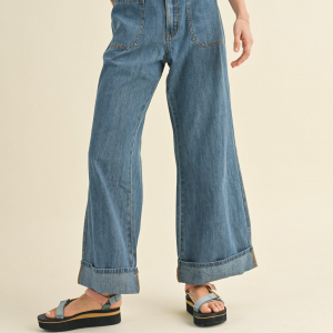 Jeans denim wide legs
