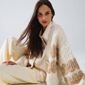 Chunky Sweater Crema con Biege
