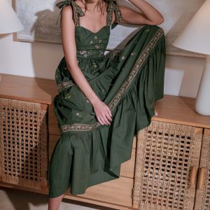 Maxi dress hunter green
