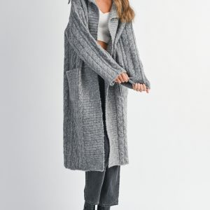Sweater abierto charcoal