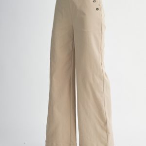 Pantalon taupe botones laterales