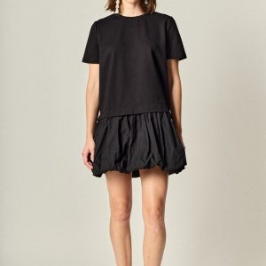 Mini dress globo negro