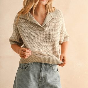 Top sweater taupe
