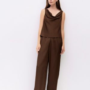 Top Brown satín