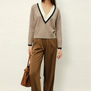 Pantalon beige brillo