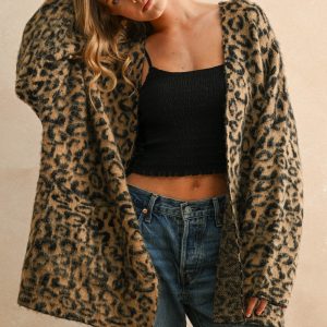 Sweater abierto animal print