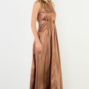 Maxi dress dorado antiguo
