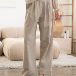 Pantalon pinzas beige