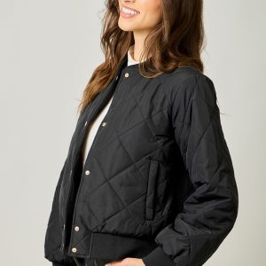 Chamarra negra cuadros