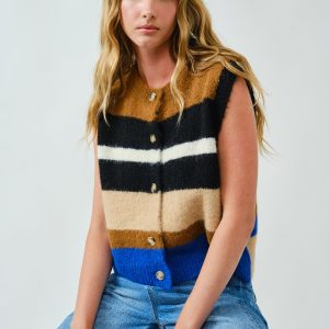 Sweater Rayas Negras, Beige, y Café