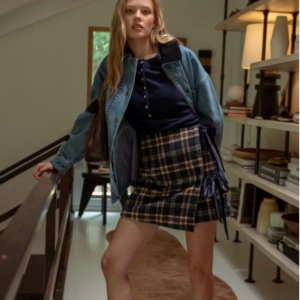 Falda Cuadritos con Liston Terciopleo