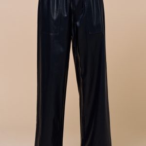 Pantalones vinipiel resote con pinzas