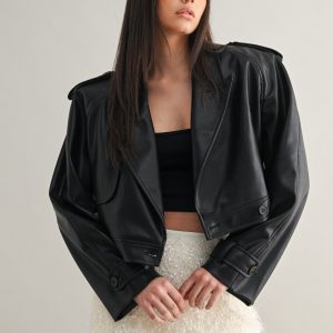 Chamarra cropped trench