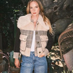 Chaleco caudritos con borrego cuello