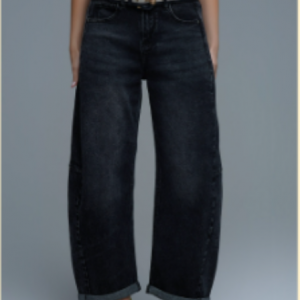 Jeans negros barrel