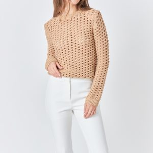 Sweater dorado hoyos