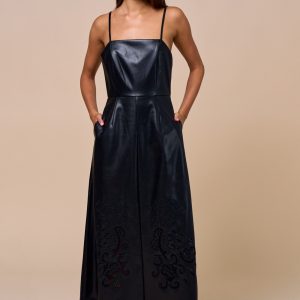 Maxi dress vinipiel papel picado