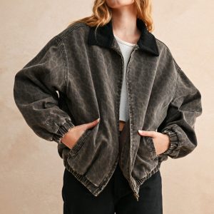 Chamarra leopardo bomber