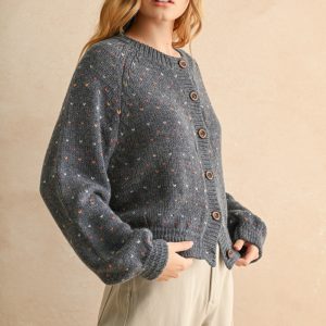 Cardigan crema puntitos colores