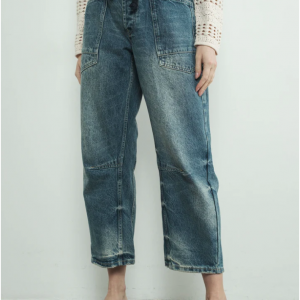 Pantalones denim barrel medium washed