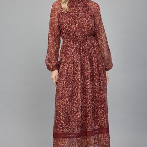 Maxi dress deep burgundy