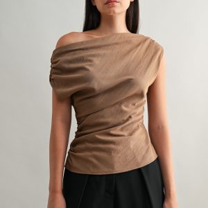 Top café sin mangas