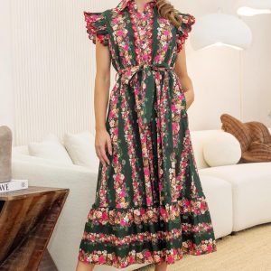 Maxi dress flores colores