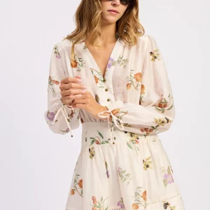 Mini Dress blanco con frutas