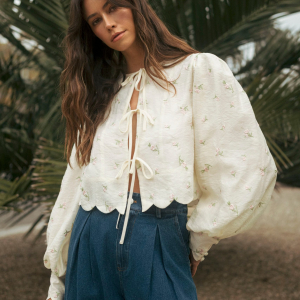 Camisa manga larga florecitas