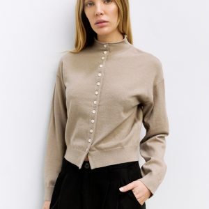 Brooks Sweater taupe con botones