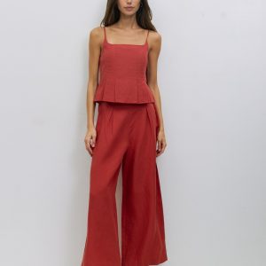 Set Jocelyn Pants y top rojo