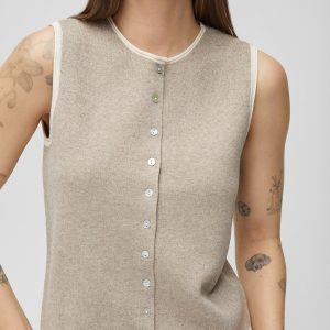 Lisa top avena con crema botones