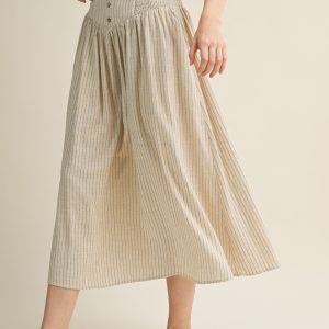 Maxi skirt crema lineas delgadas