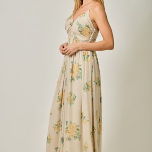Maxi dress flores amarillas