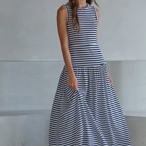 Maxi dress rayas