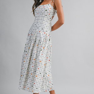 Vestido botanico con tirantes