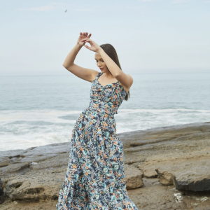 Set flores NITA azul marino