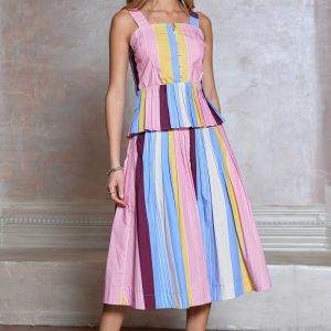 Set colores pastel crop con falda