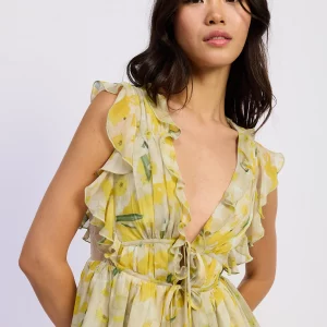 Top amarillo de gasa