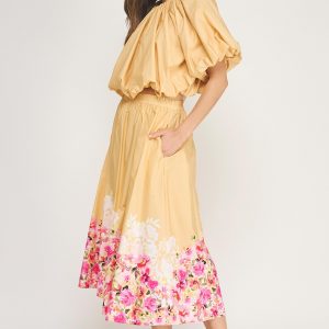 Set amarillo flores ginda