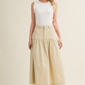 Falda jeans blanca