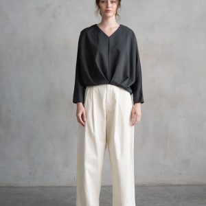 Blusa de manga larga gris