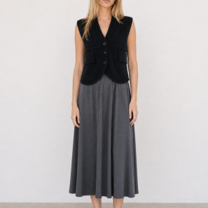 Falda larga gris