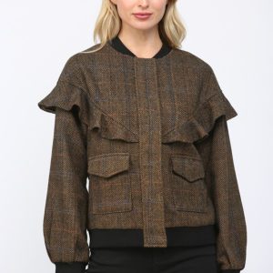 Jacket camel black cuadritos