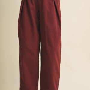 Pantalones rectos vino