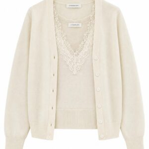 Sweater crema 2 piezas crema