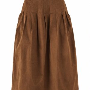 Maxi skirt suade café