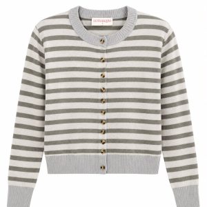 Sweater rayitas verde con gris