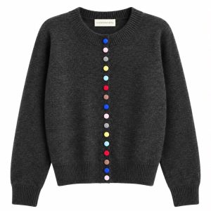 Sweater negro botones colores