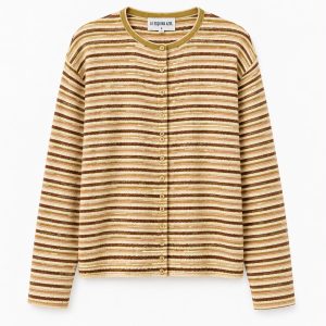 Sweater rayitas amarillas con café